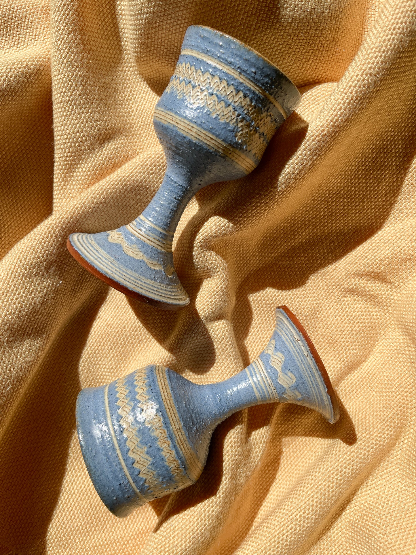 Hand Made Nova Scotian Pottery Goblets