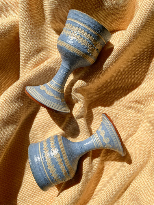 Hand Made Nova Scotian Pottery Goblets