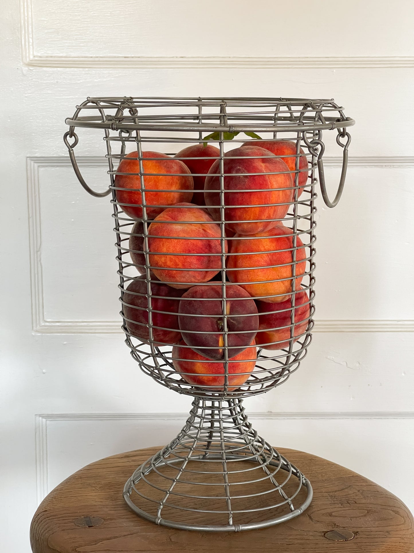 Vintage Large Wire Pedestal Urn