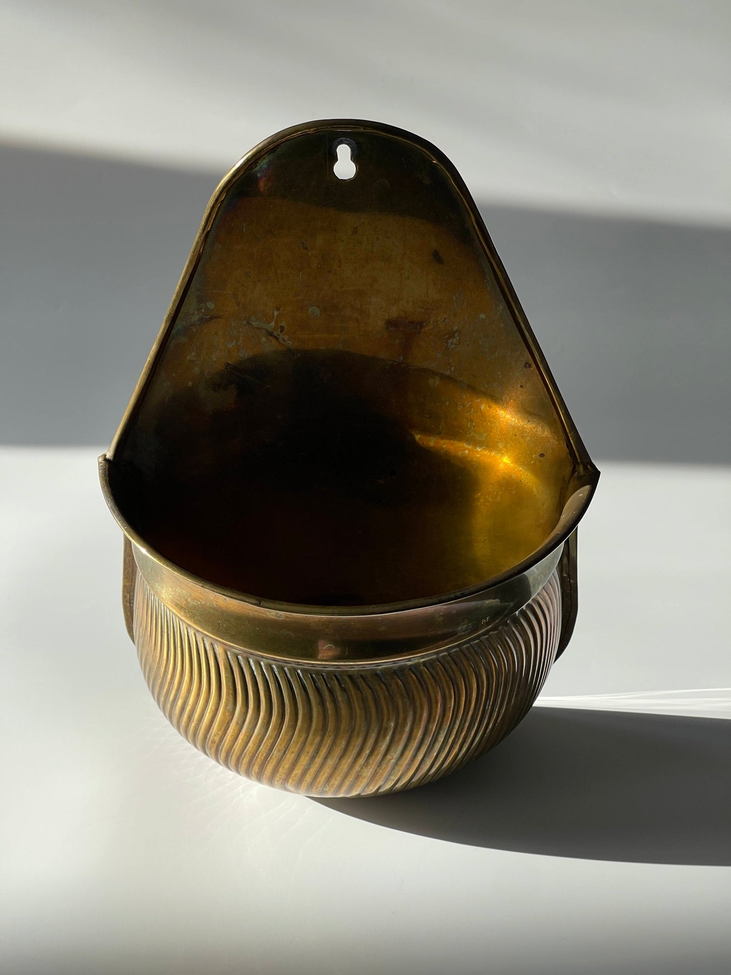 Vintage Brass Wall Pocket