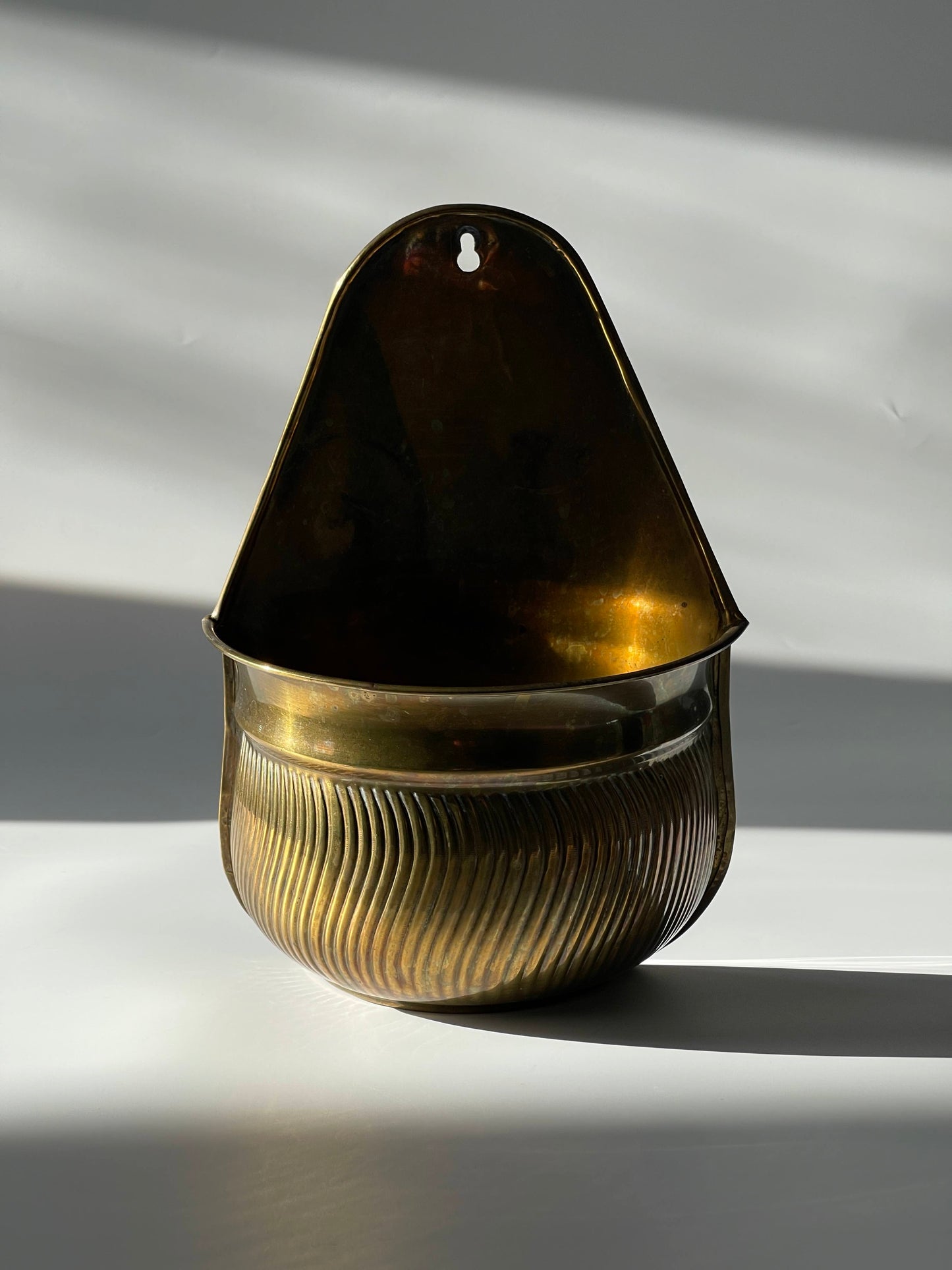 Vintage Brass Wall Pocket