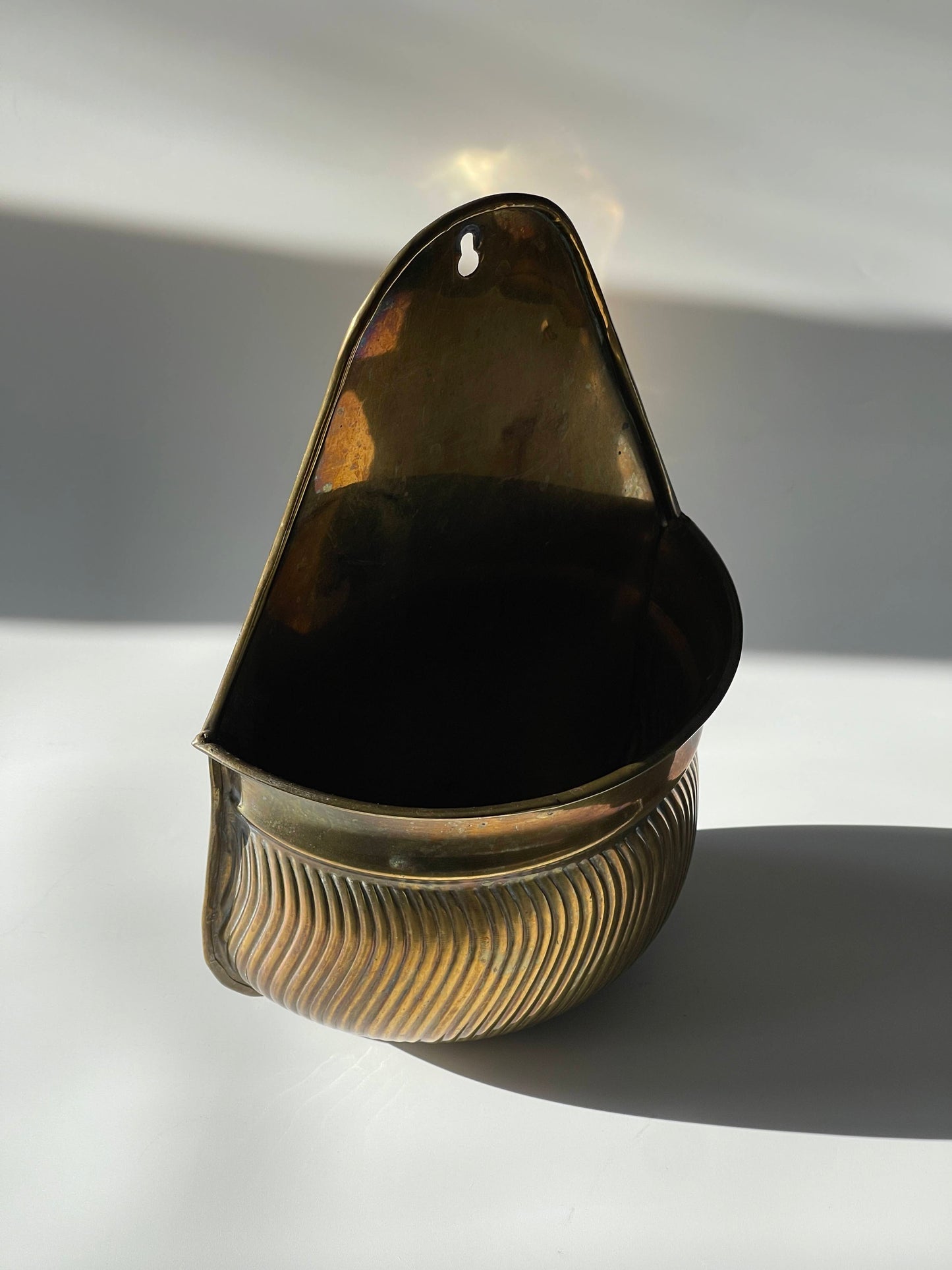 Vintage Brass Wall Pocket