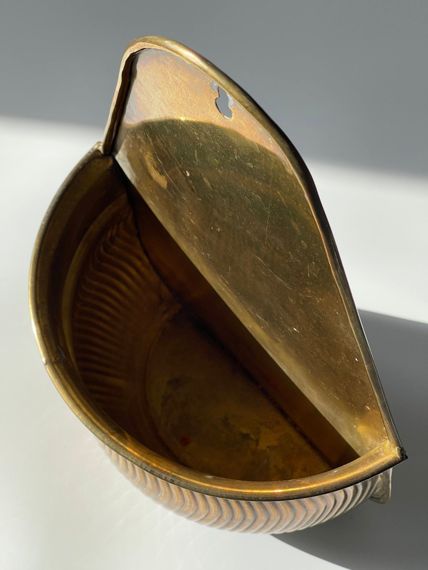Vintage Brass Wall Pocket