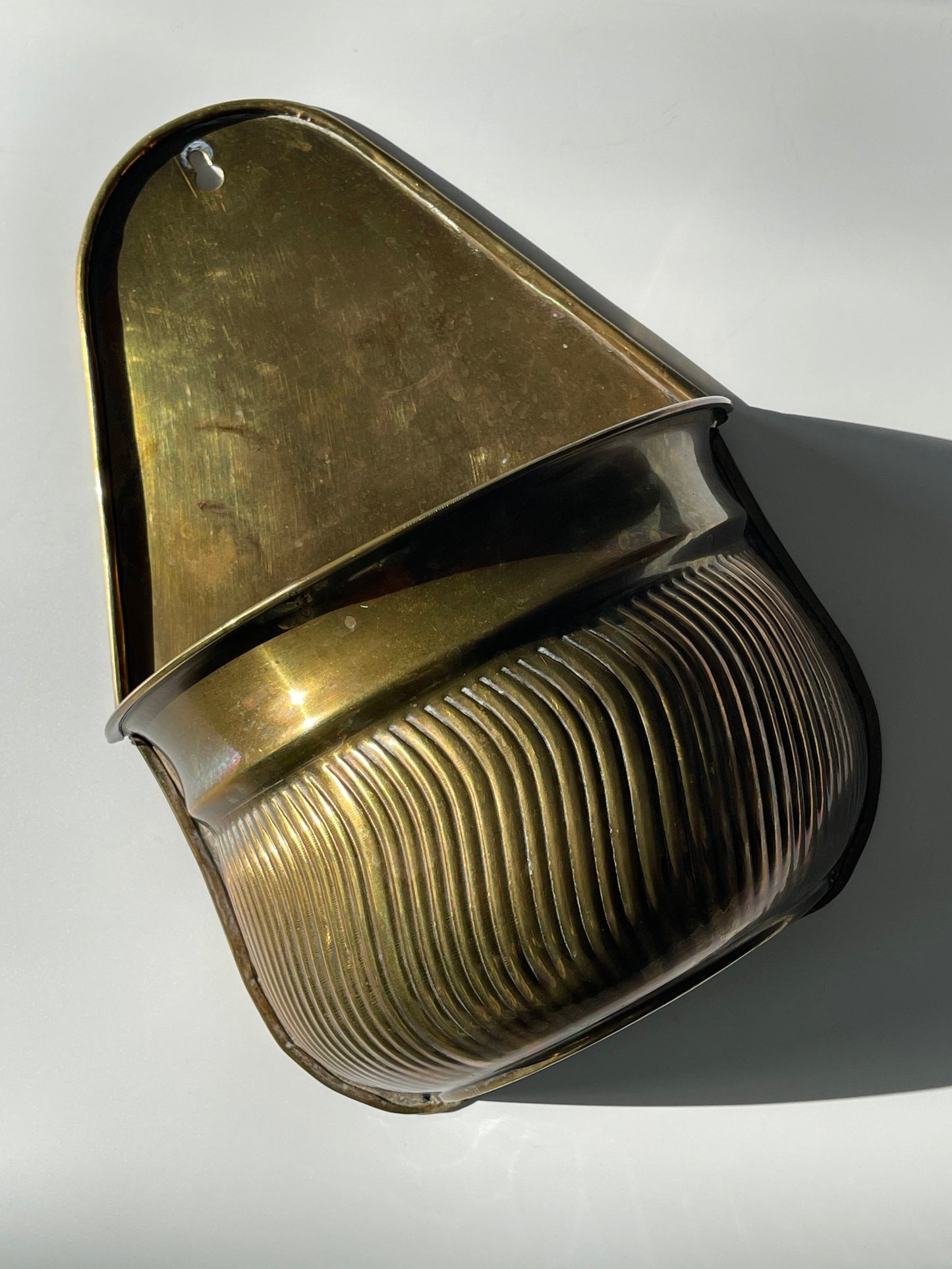 Vintage Brass Wall Pocket