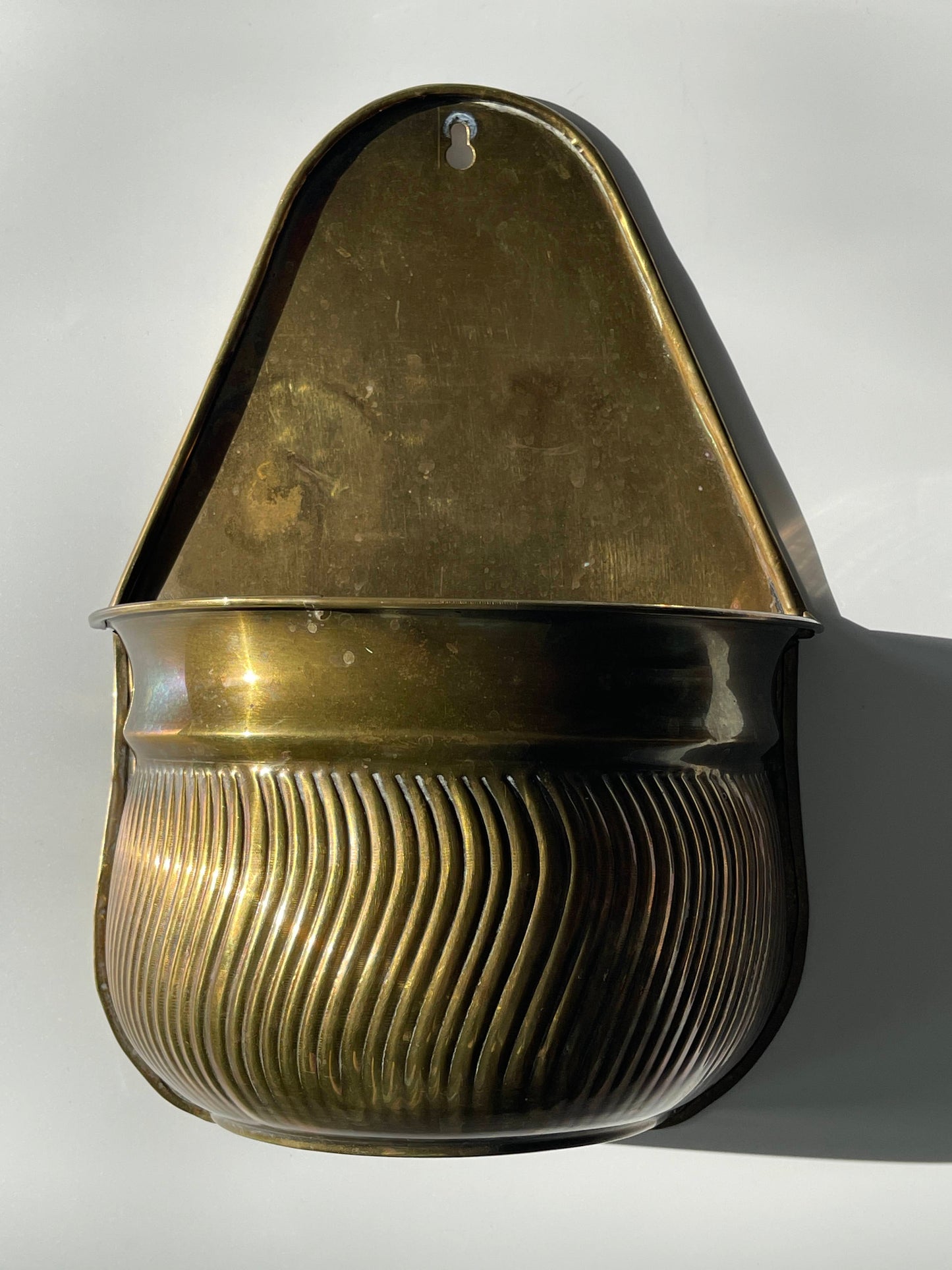 Vintage Brass Wall Pocket