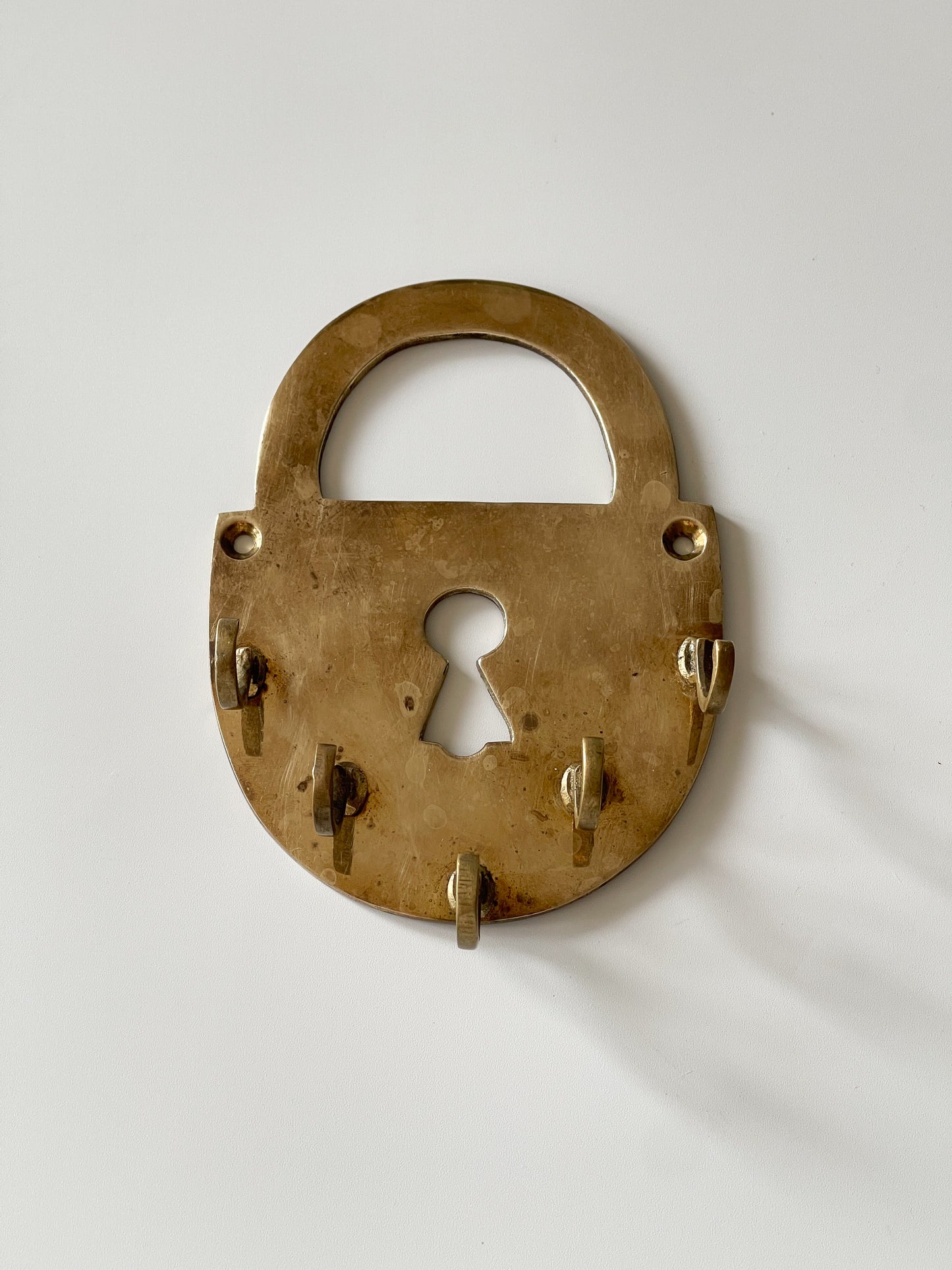 Vintage Brass Key Hook Holder