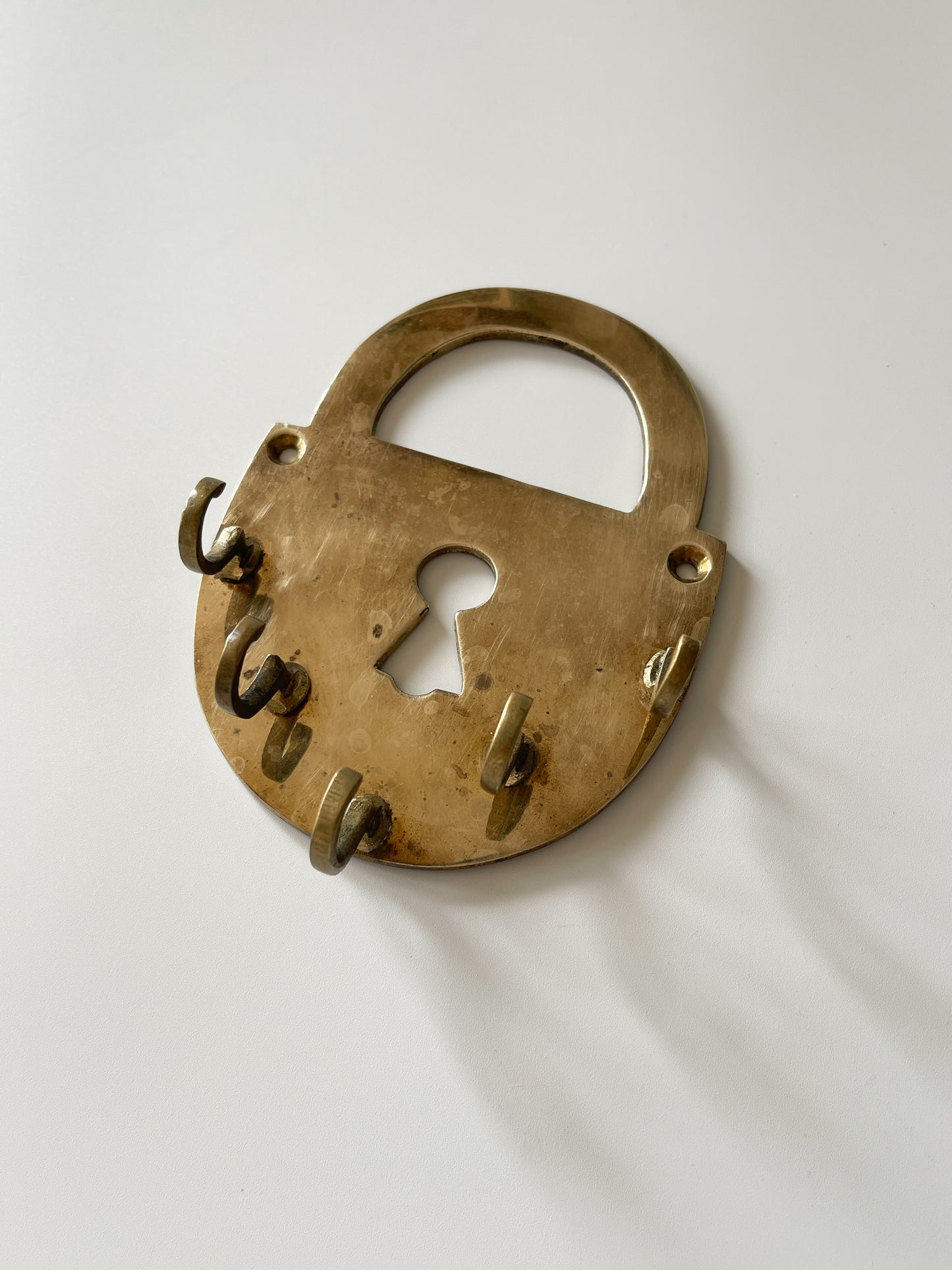 Vintage Brass Key Hook Holder
