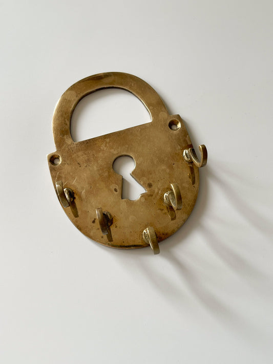 Vintage Brass Key Hook Holder