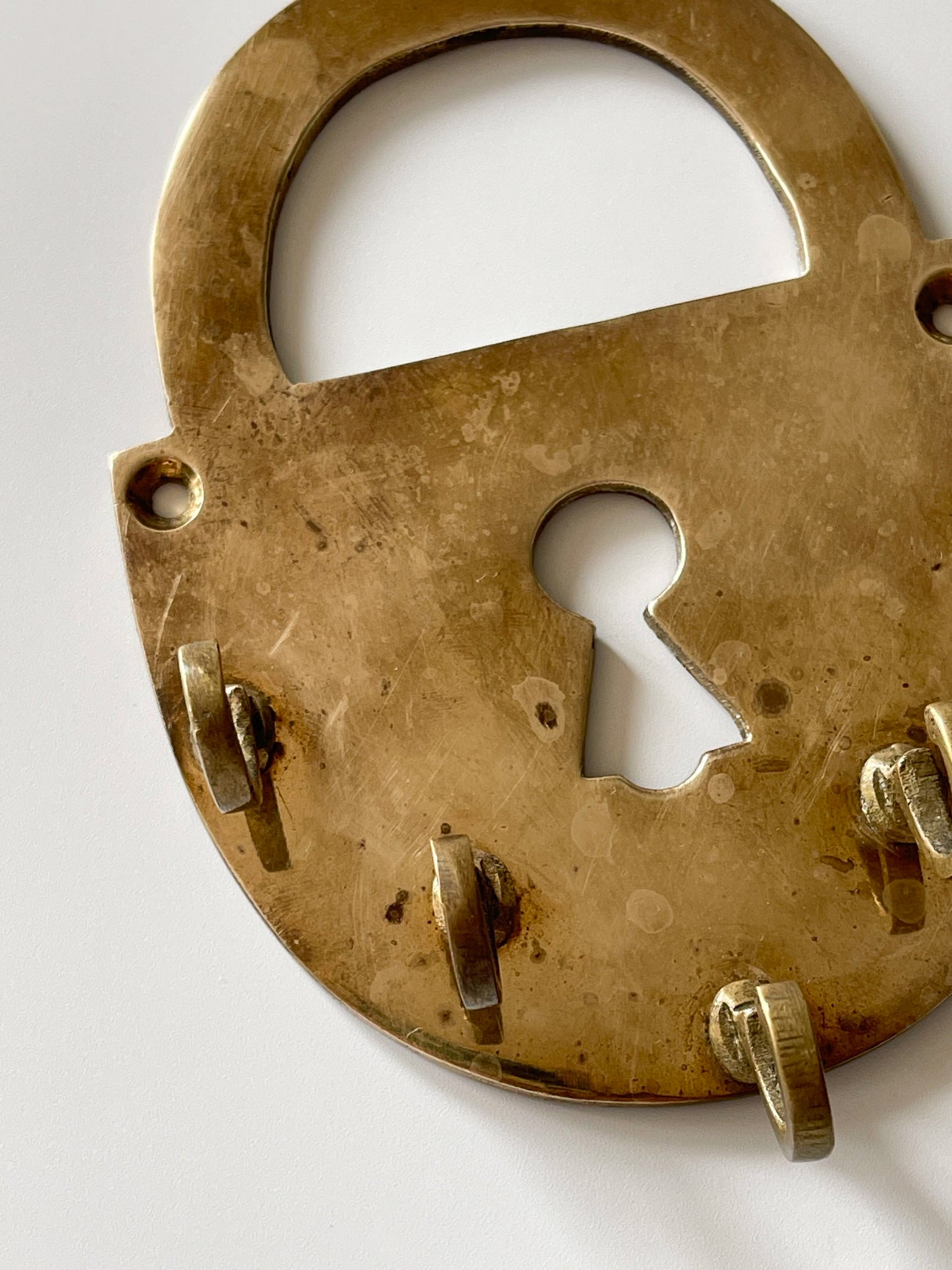 Vintage Brass Key Hook Holder