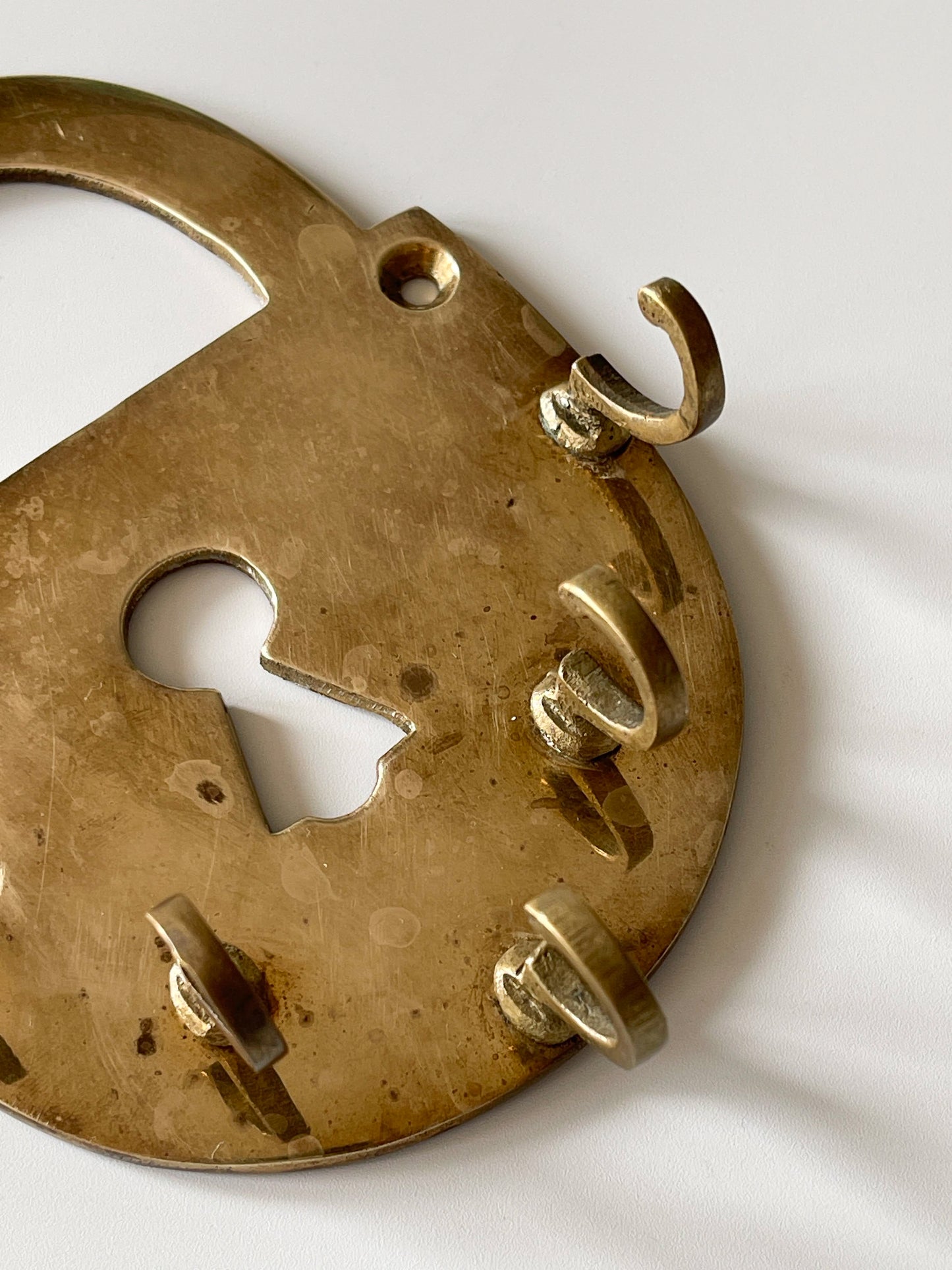 Vintage Brass Key Hook Holder