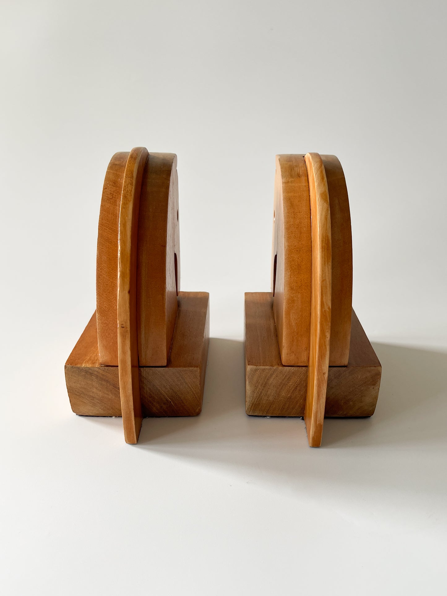 Vintage Mid Century Wood Horse Head Bookends