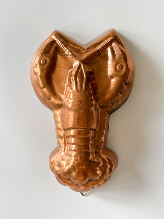 Vintage Copper Lobster Mold