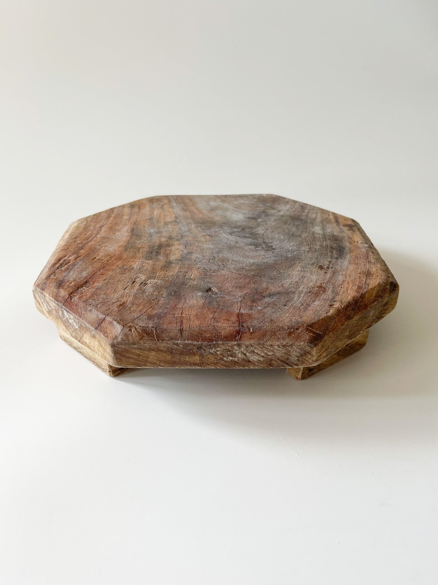 Antique Rustic Wood Chapati Board Riser