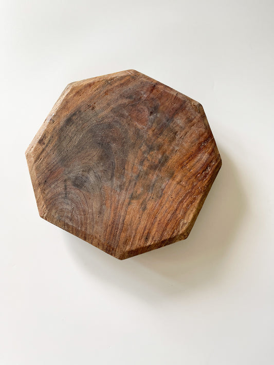 Antique Rustic Wood Chapati Board Riser