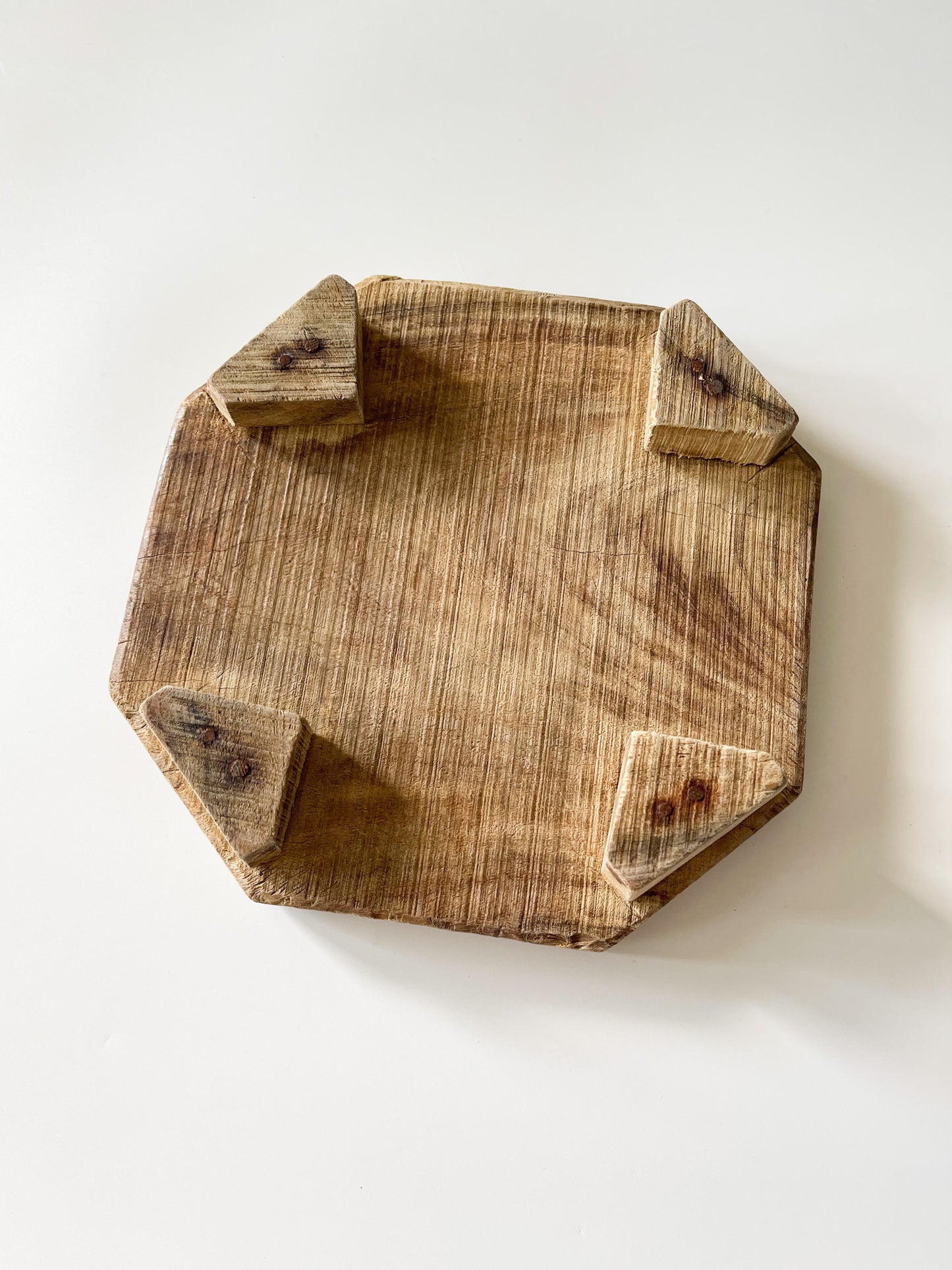 Antique Rustic Wood Chapati Board Riser