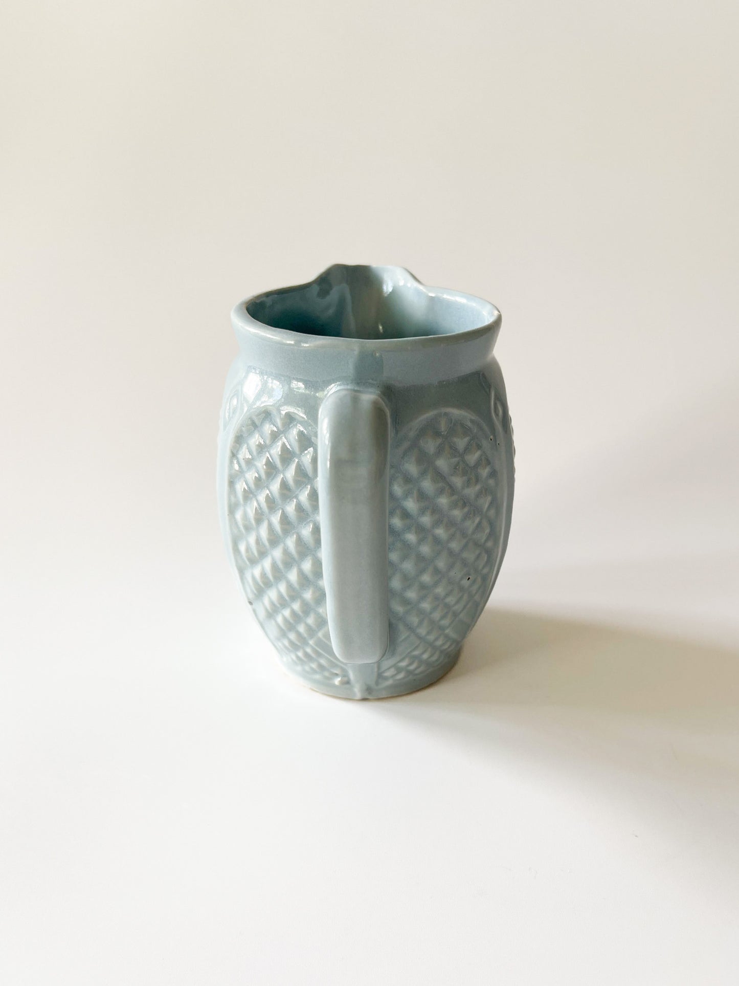 Vintage RRP Co Blue Diamond Stoneware Pitcher