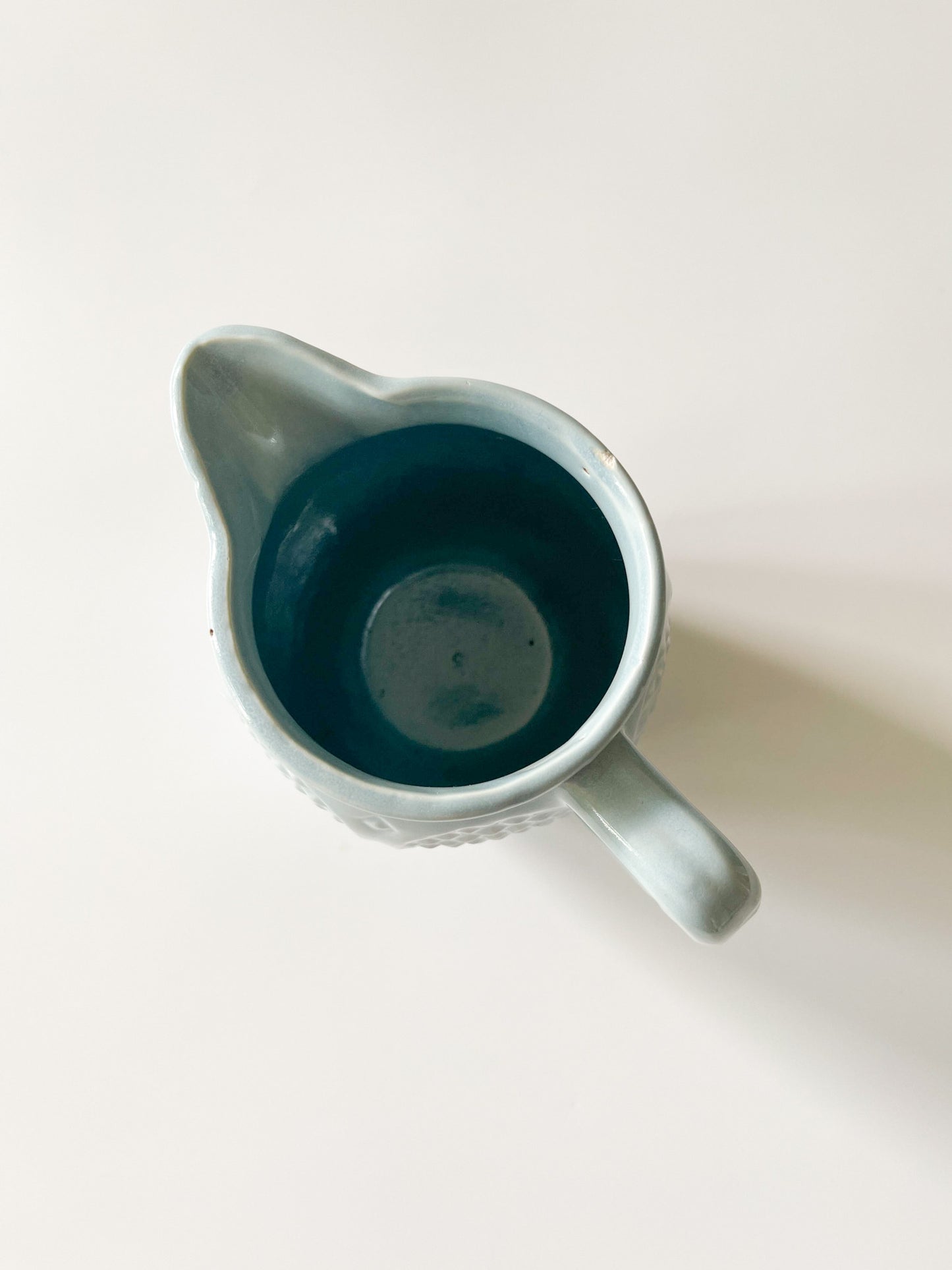 Vintage RRP Co Blue Diamond Stoneware Pitcher