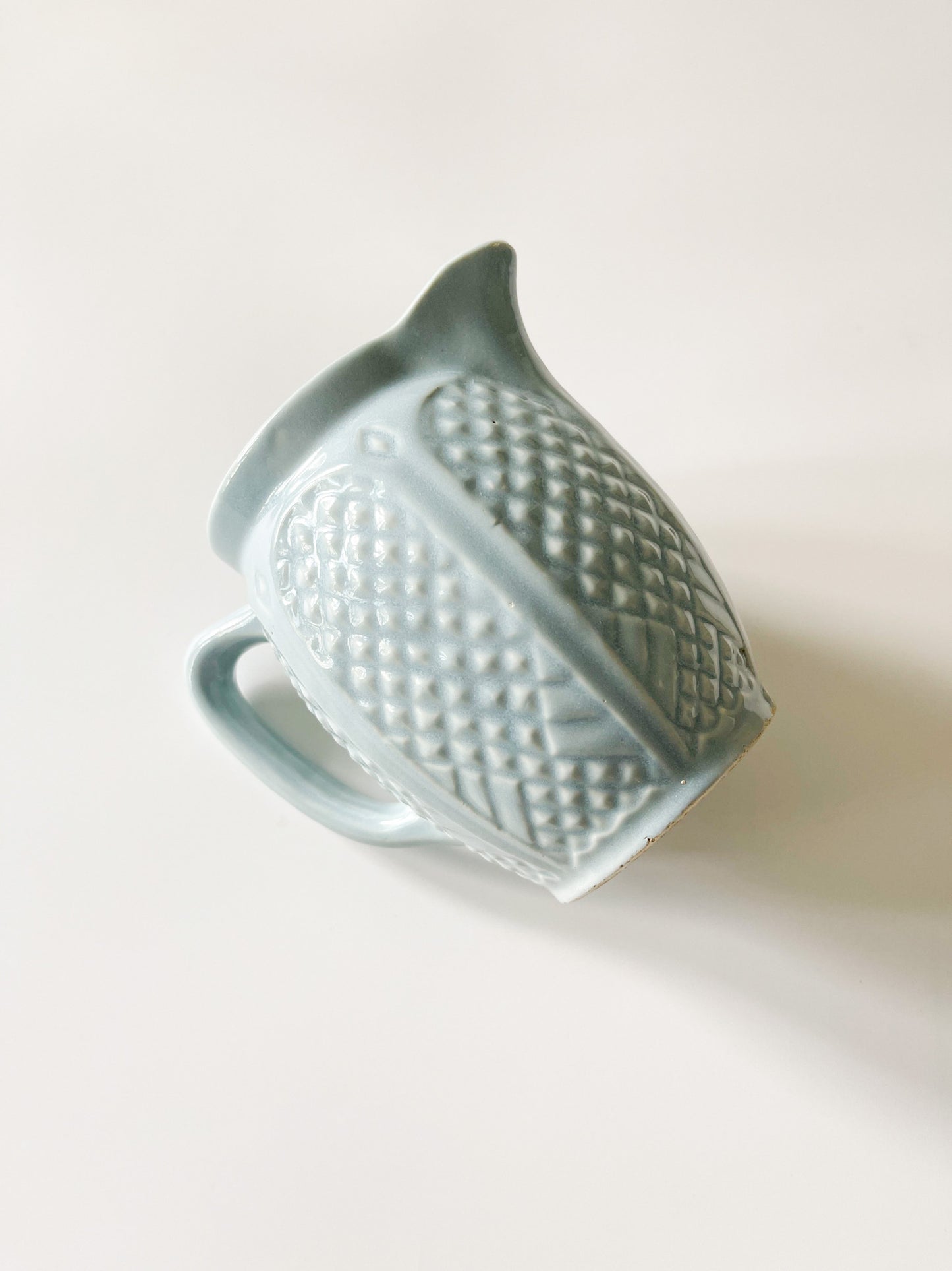 Vintage RRP Co Blue Diamond Stoneware Pitcher