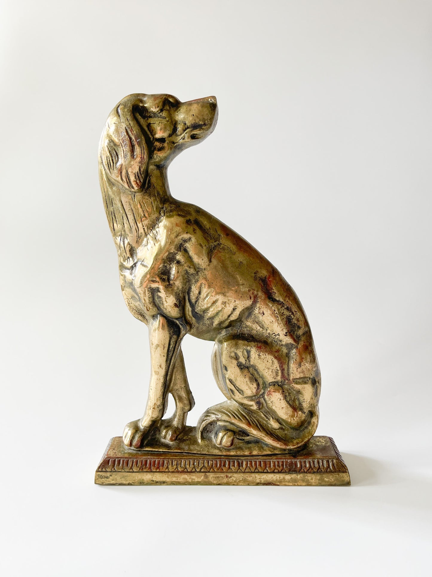 19th Century Brass Dog Doorstop