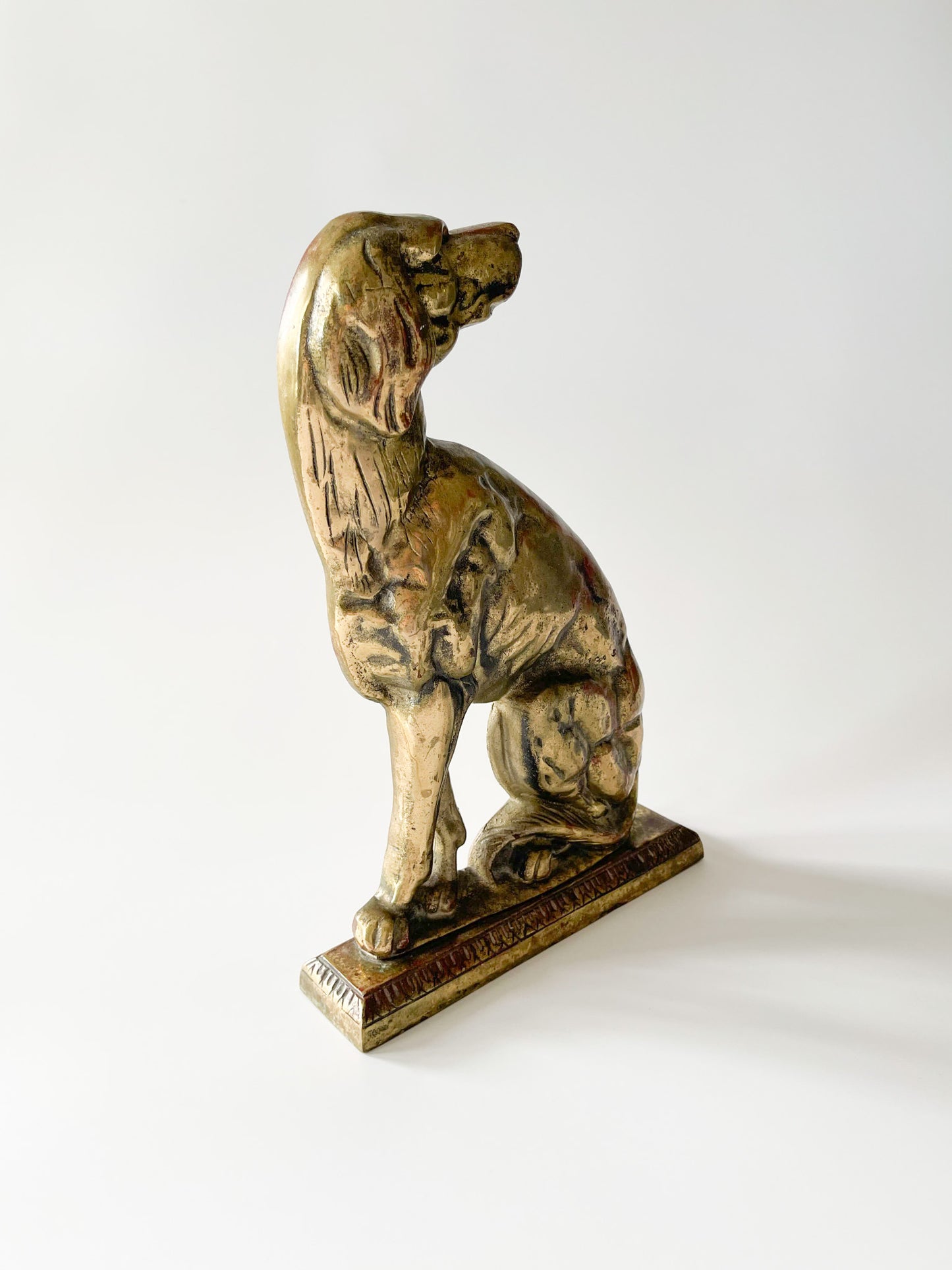 19th Century Brass Dog Doorstop