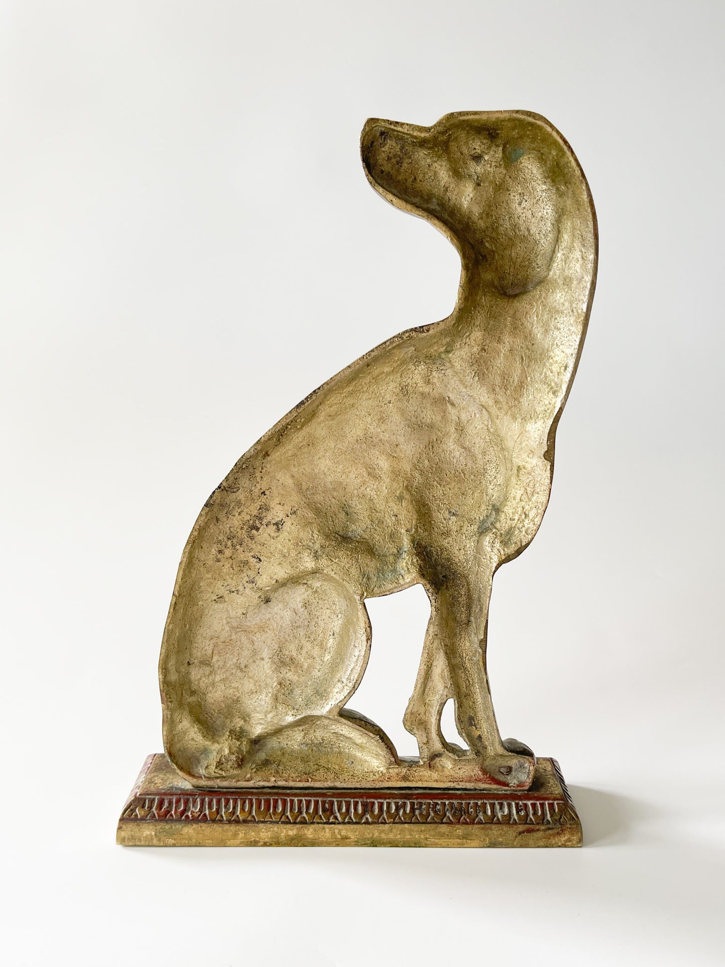 19th Century Brass Dog Doorstop