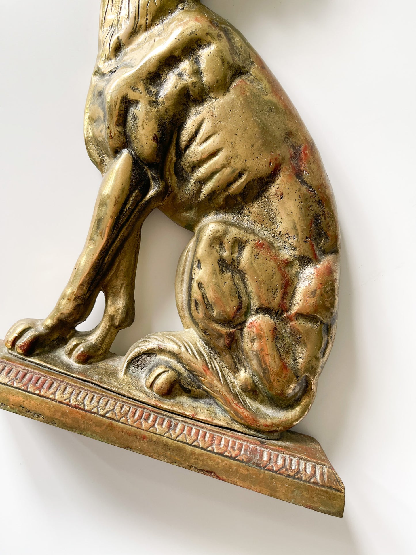 19th Century Brass Dog Doorstop