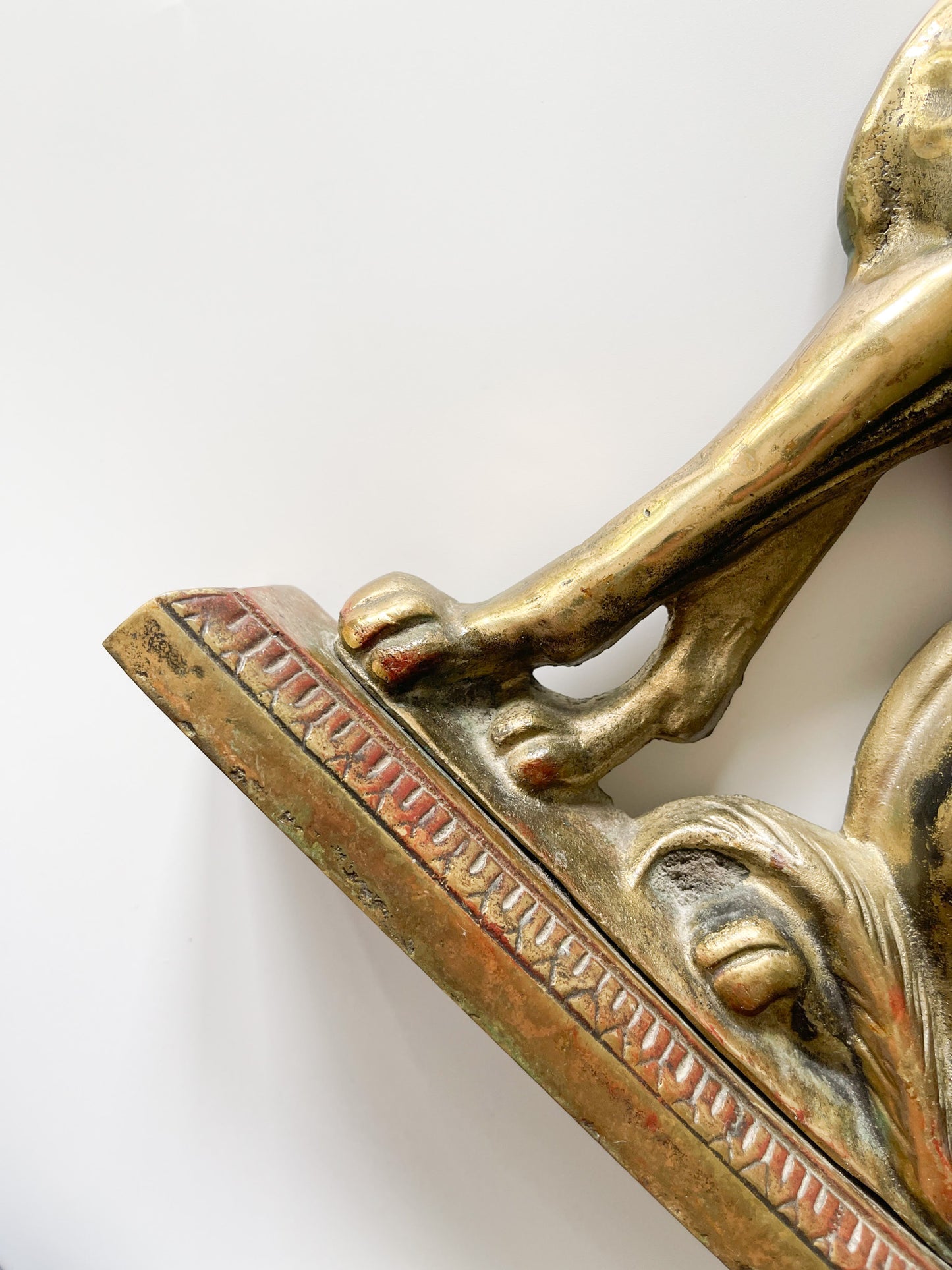 19th Century Brass Dog Doorstop