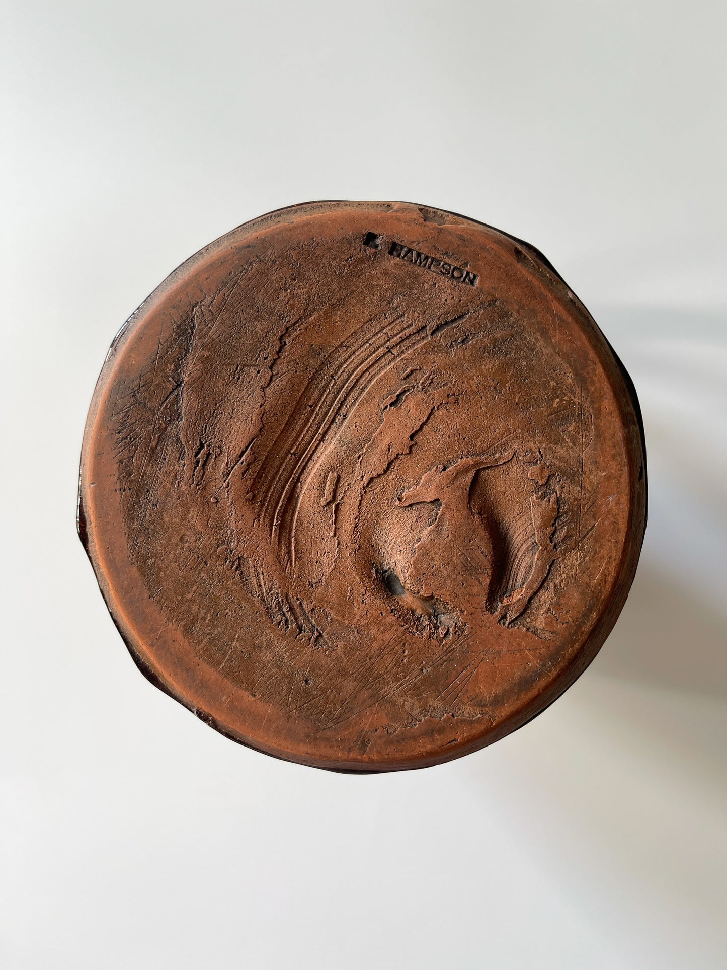 Hampson Studio Pottery Redware Pitcher