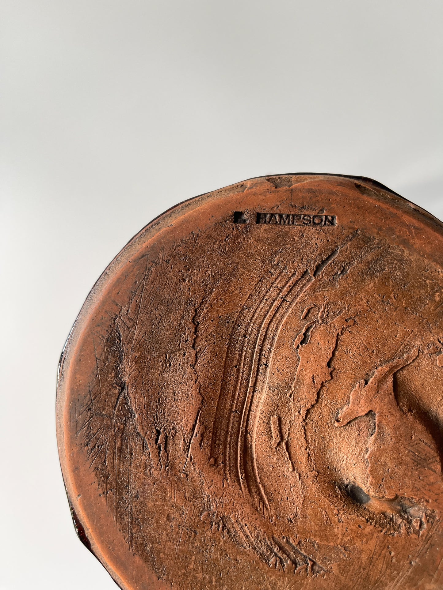 Hampson Studio Pottery Redware Pitcher