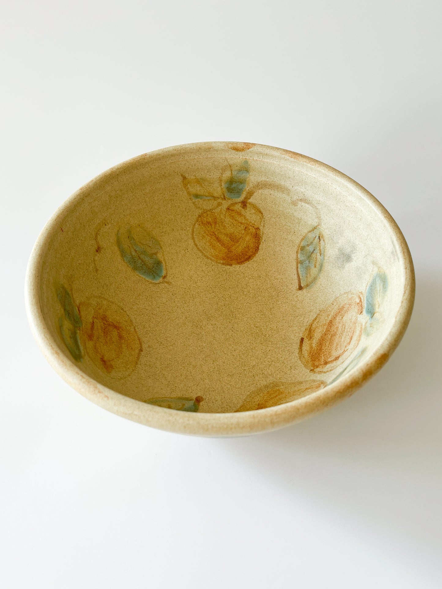 Vintage Flo Greig Canadian Pottery Apple Bowl Set