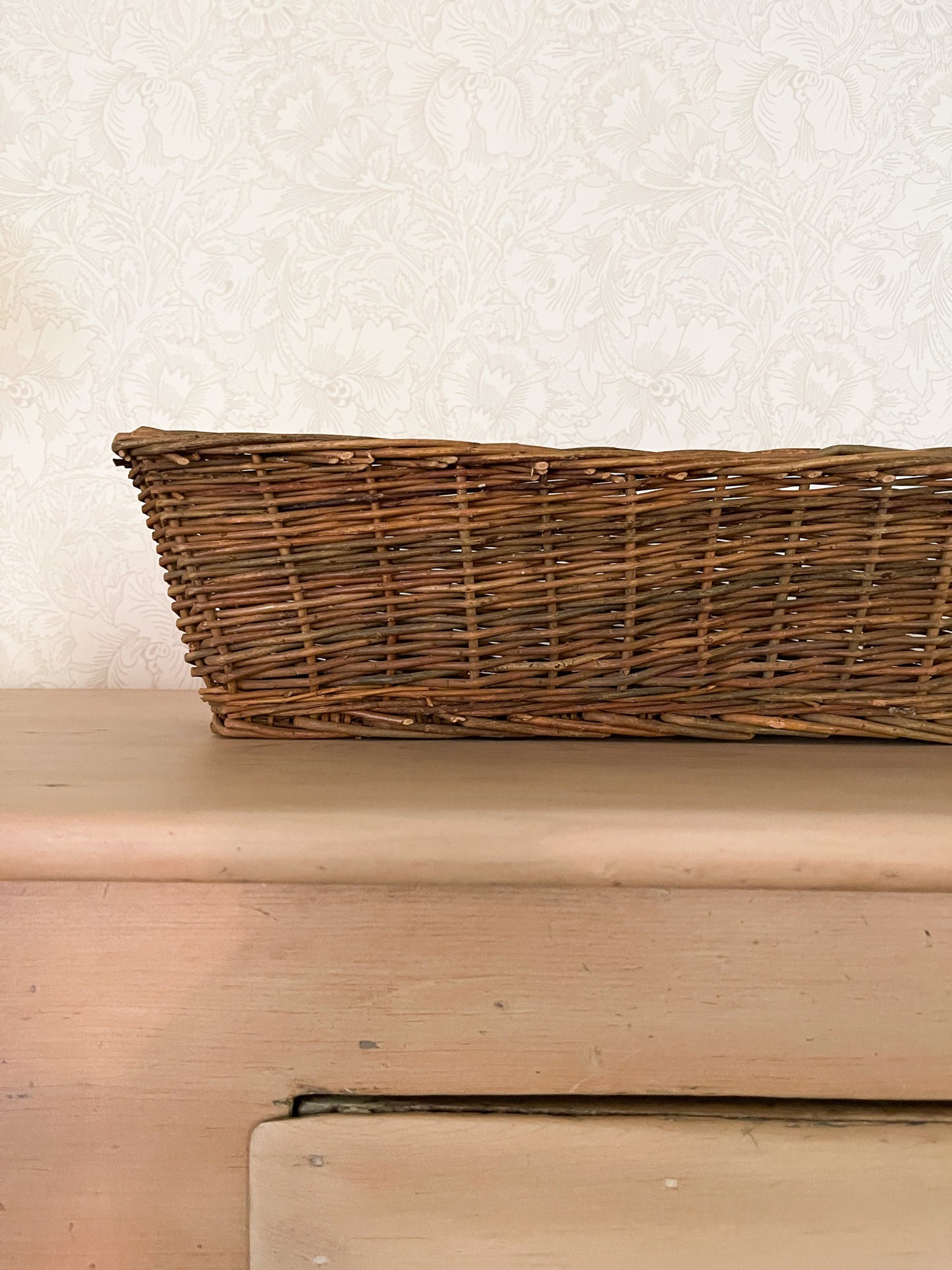 Vintage French Wicker Baguette Basket