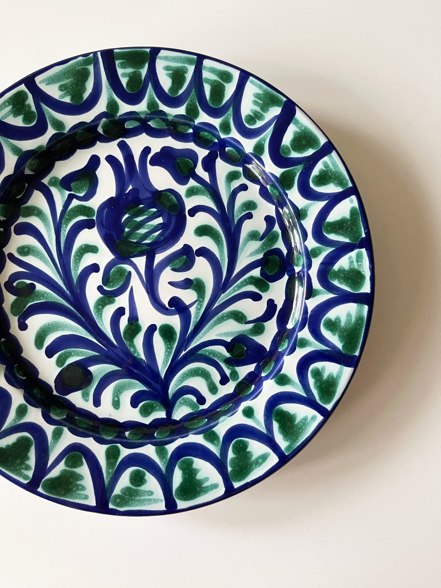 Vintage Fajalauza Pottery Pomegranate Plate