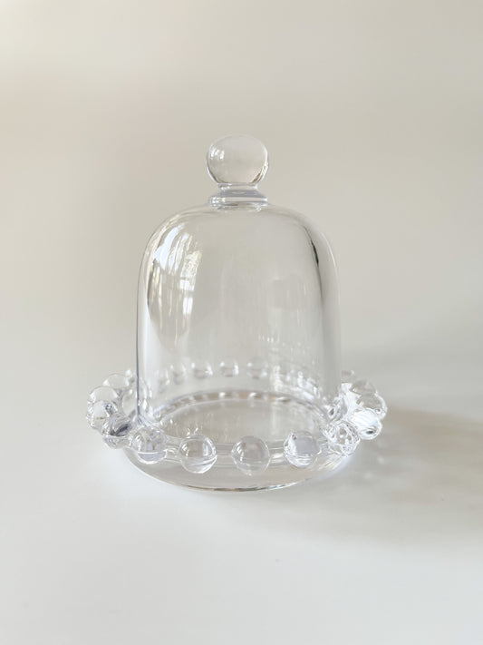 Vintage Glass Dome Butter Dish