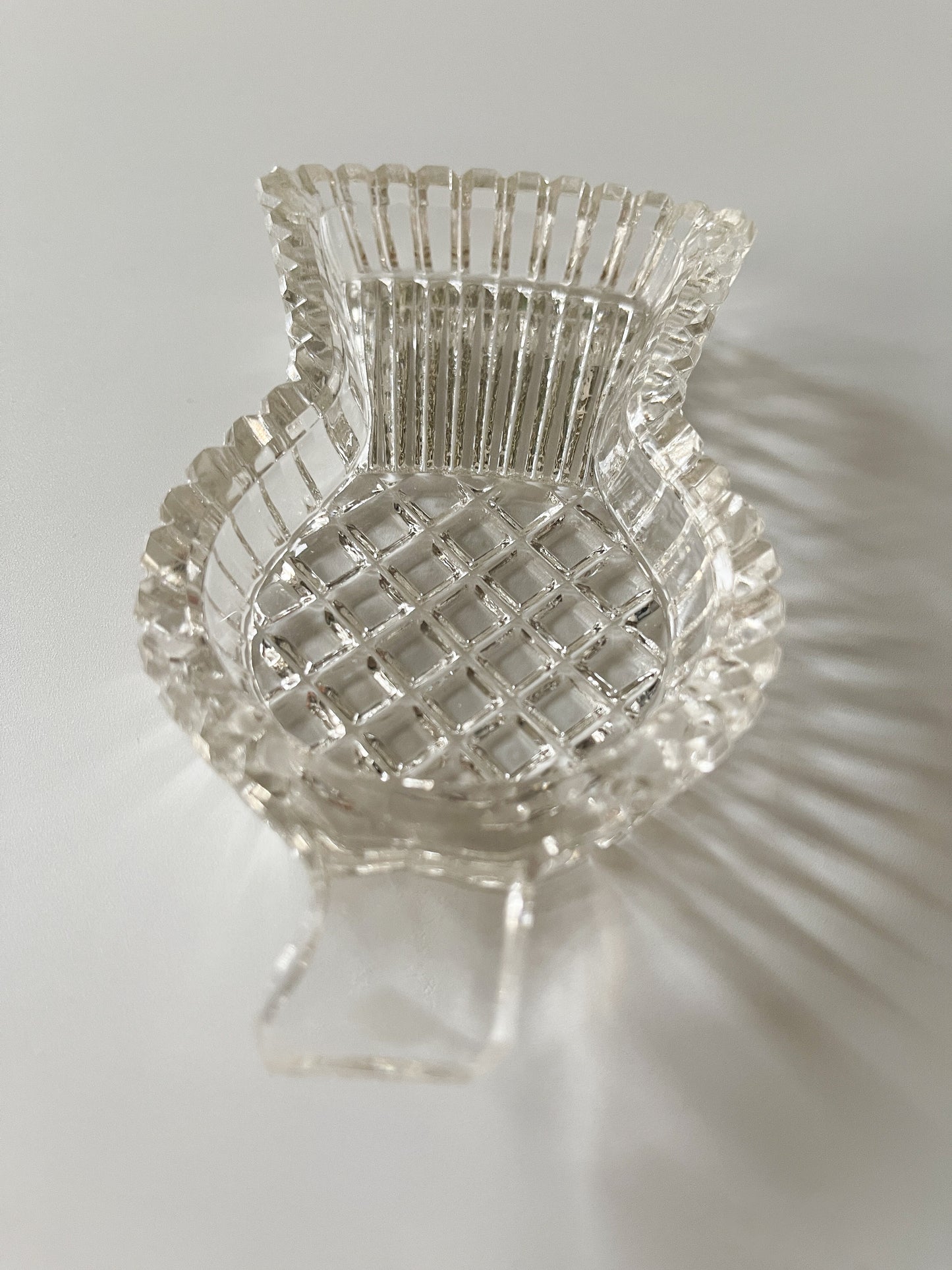 Midcentury Bohemian Glass Thistle Dish