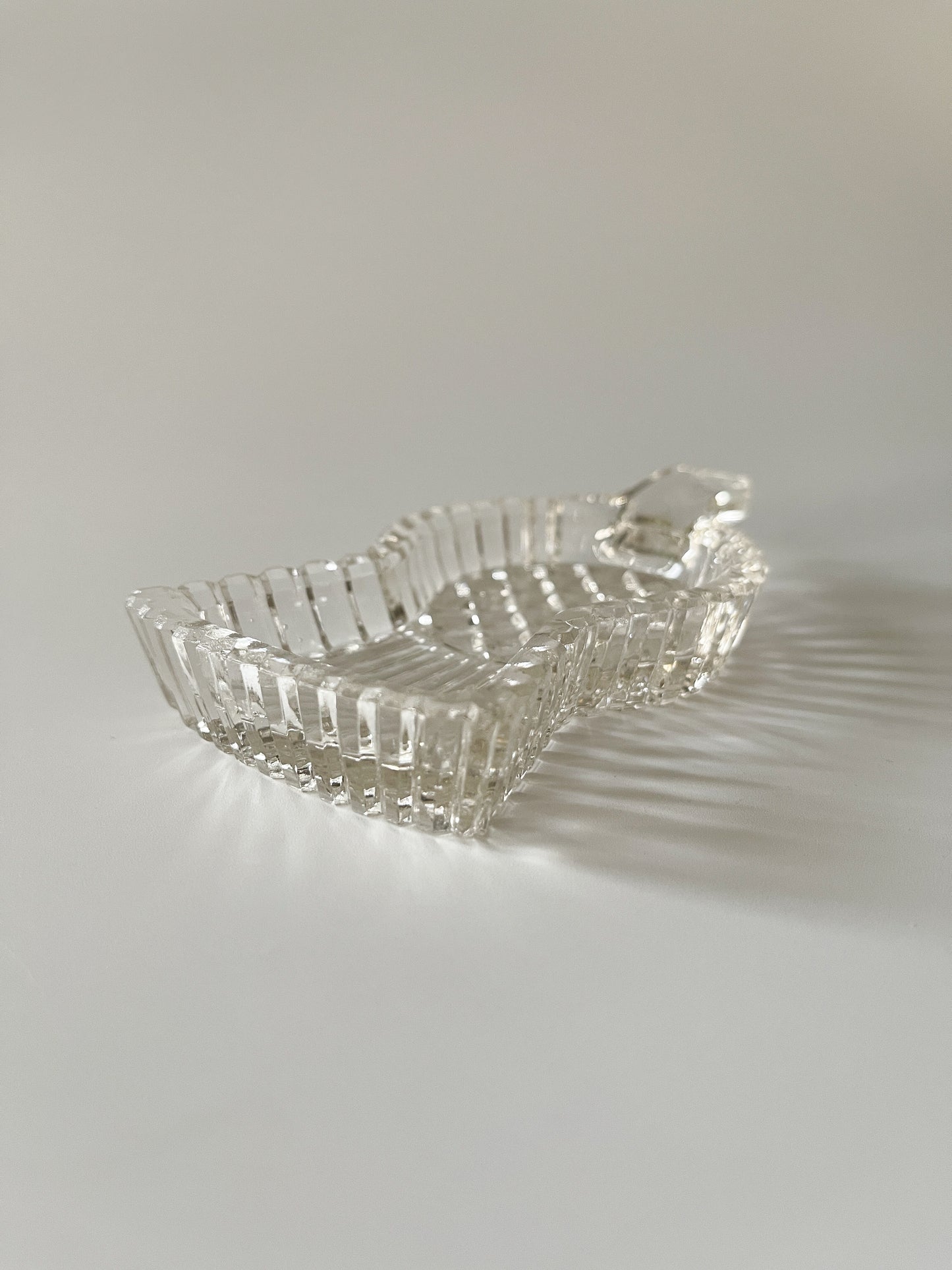 Midcentury Bohemian Glass Thistle Dish