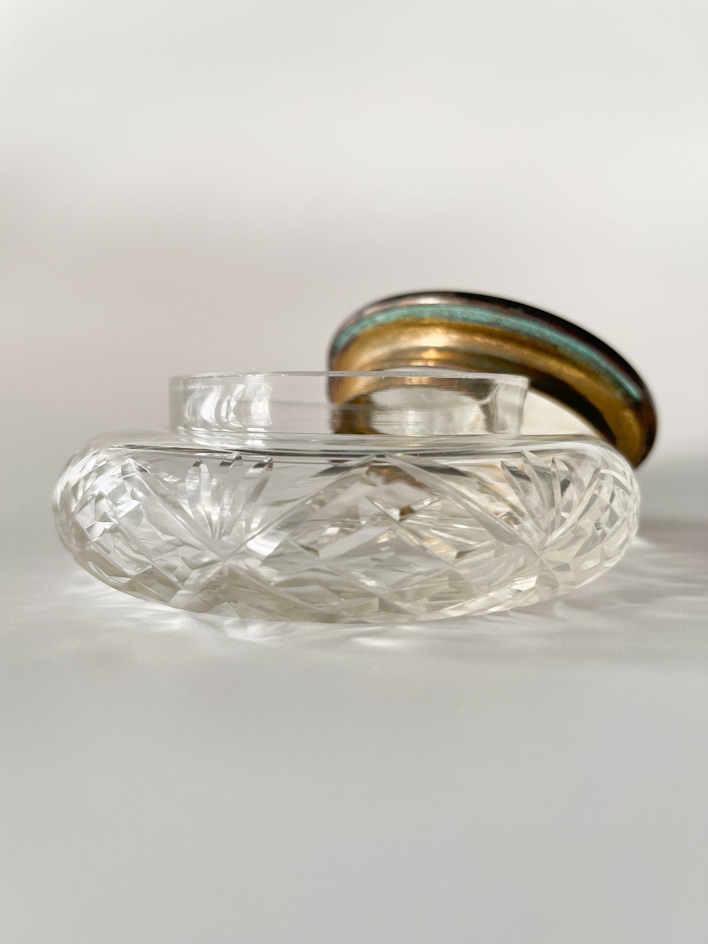 Art Deco Guilloche Enamel Vanity Jar