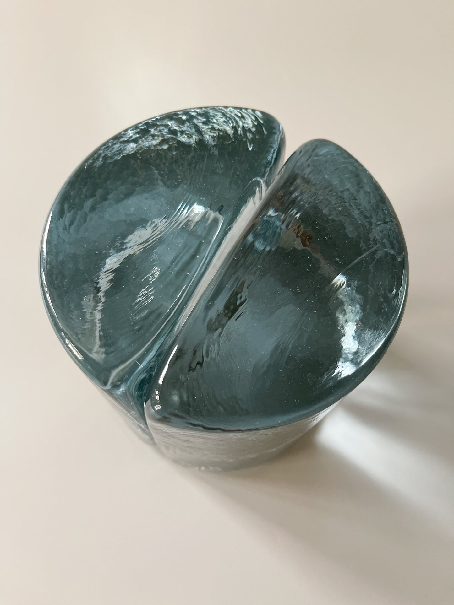 Midcentury Glass Bookends by Wayne Husted for Blenko