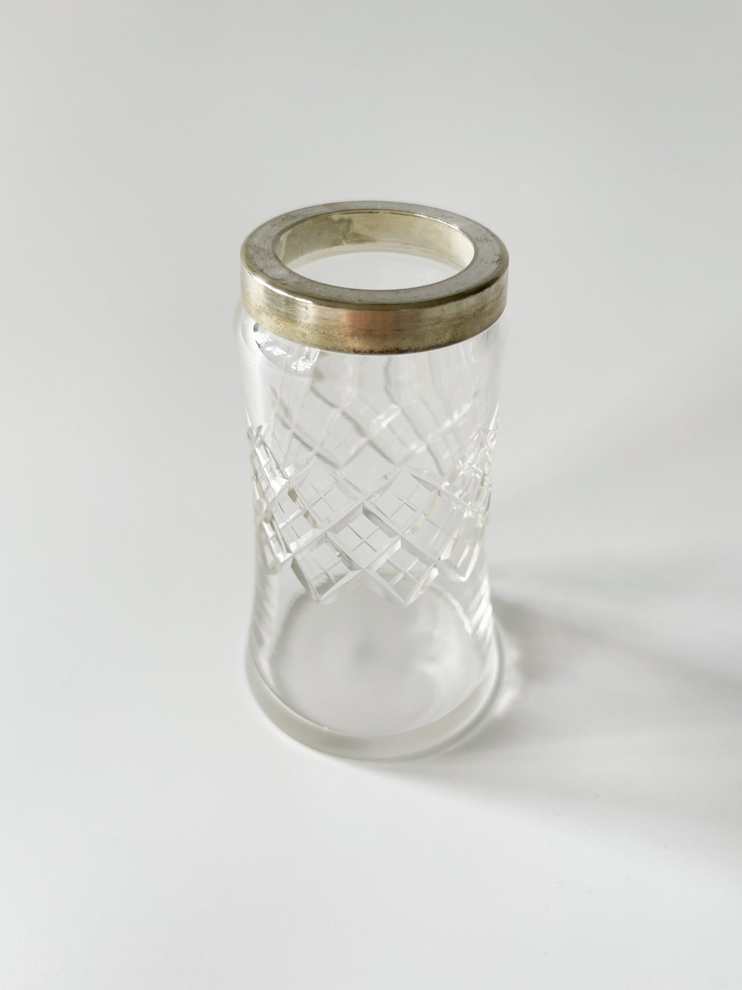 Antique Cut Glass Silver Plate Sugar Shaker