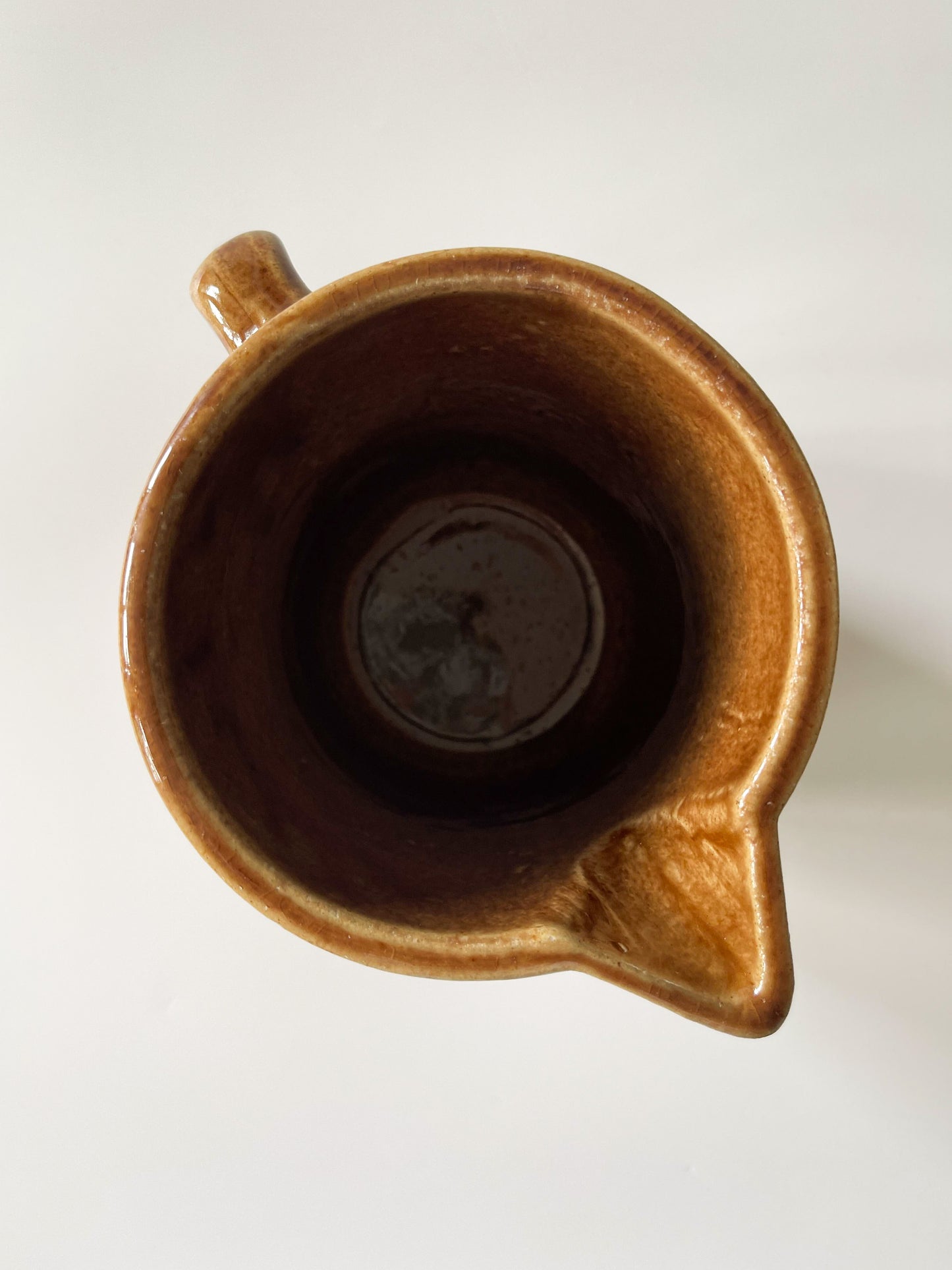Vintage Monmouth Pottery Chevron Stoneware Pitcher No. 2