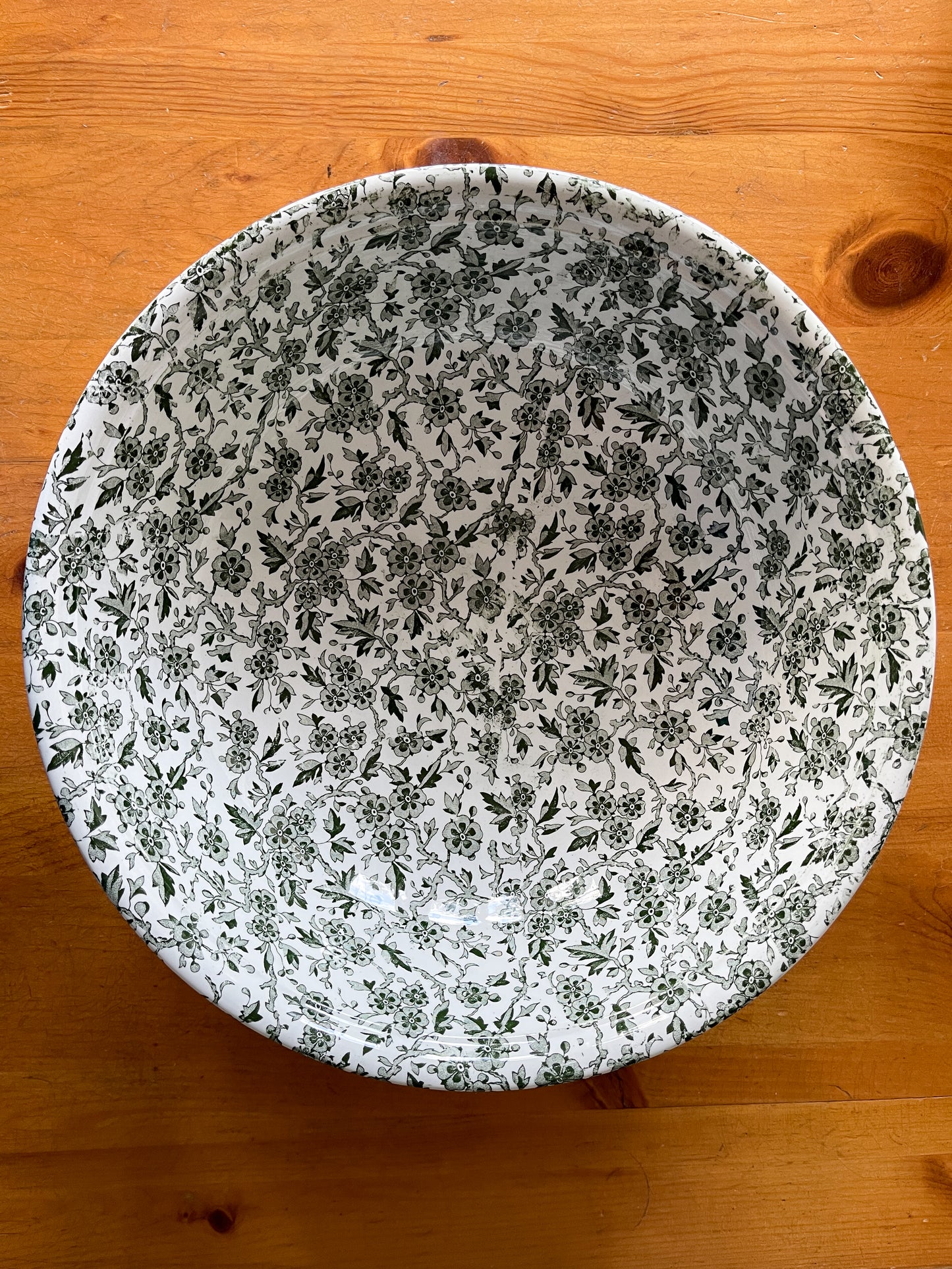 Rare Burleigh Arden Green Large Basin Bowl