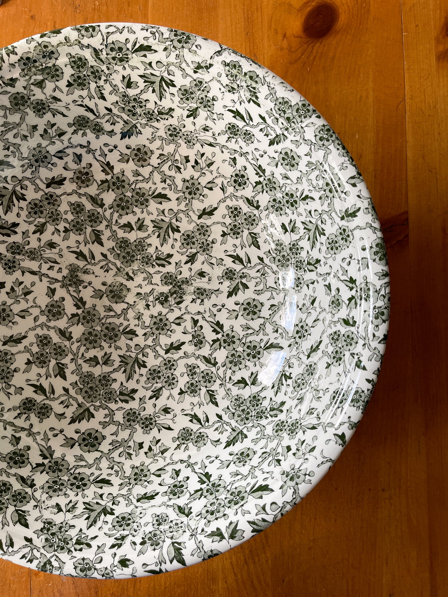 Rare Burleigh Arden Green Large Basin Bowl