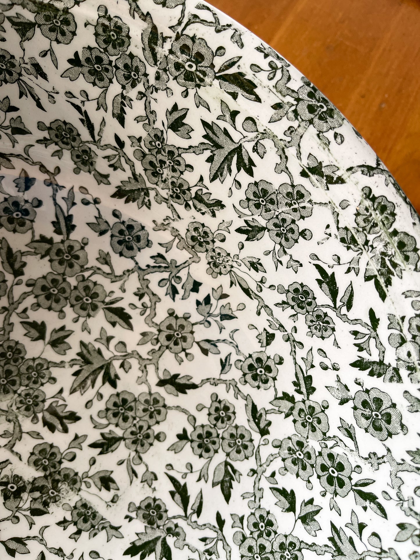 Rare Burleigh Arden Green Large Basin Bowl