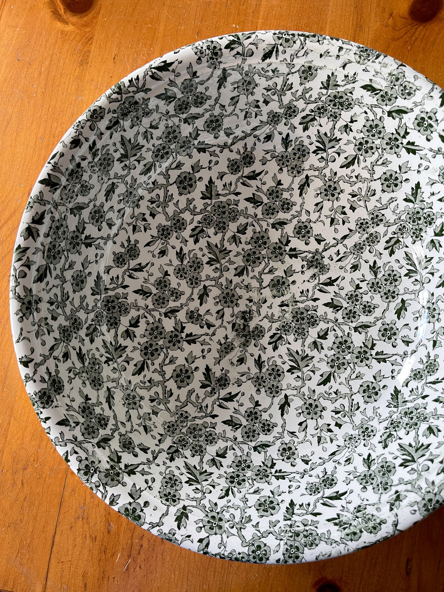 Rare Burleigh Arden Green Large Basin Bowl