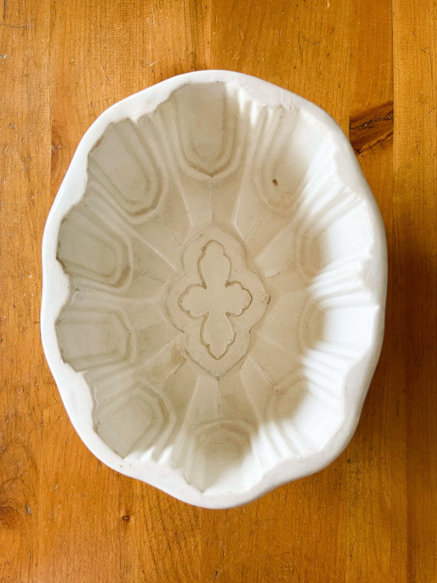 Victorian Gothic Ironstone Jelly Mould