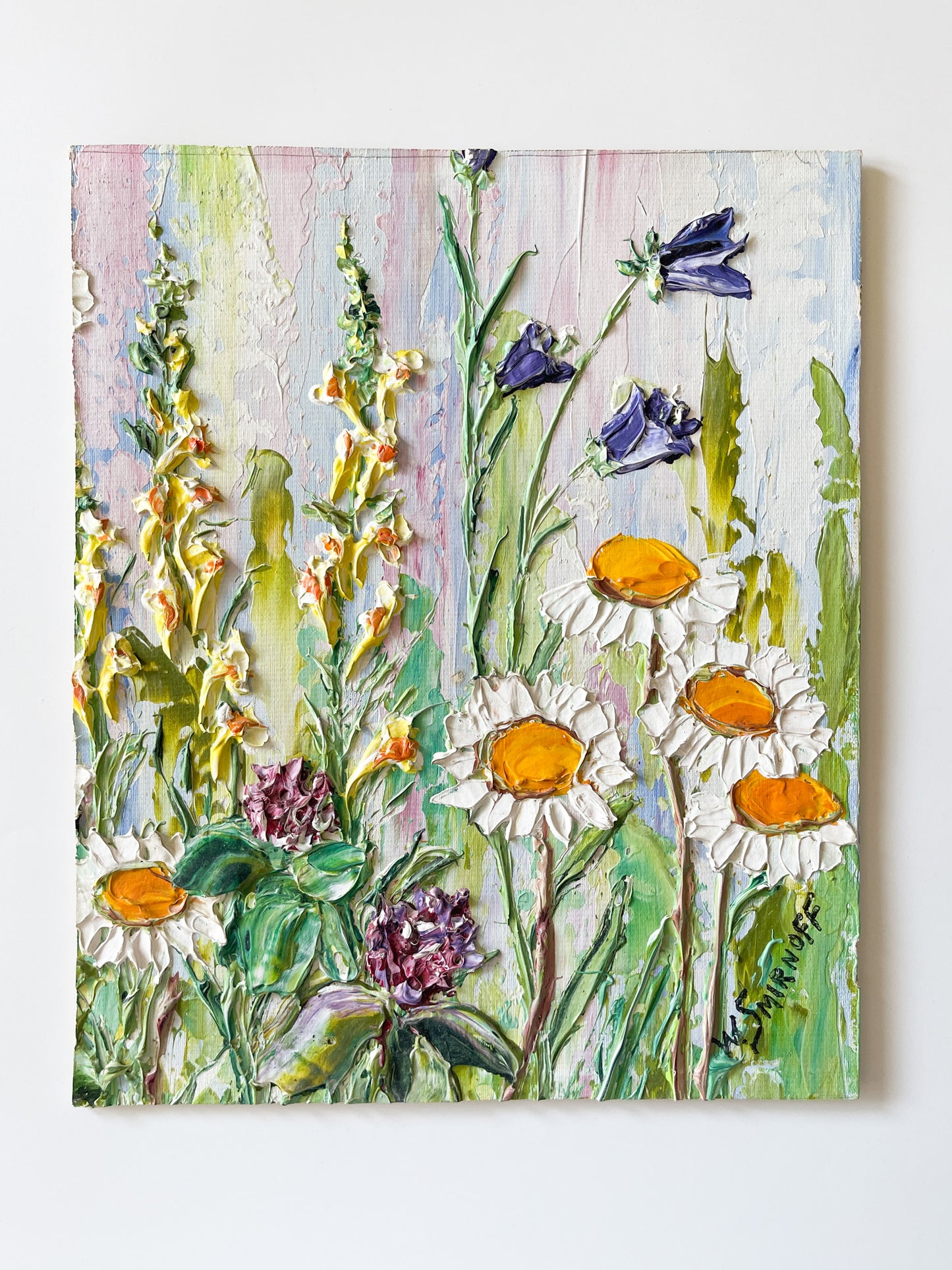 Vintage Impasto Floral Painting W. Smirnoff