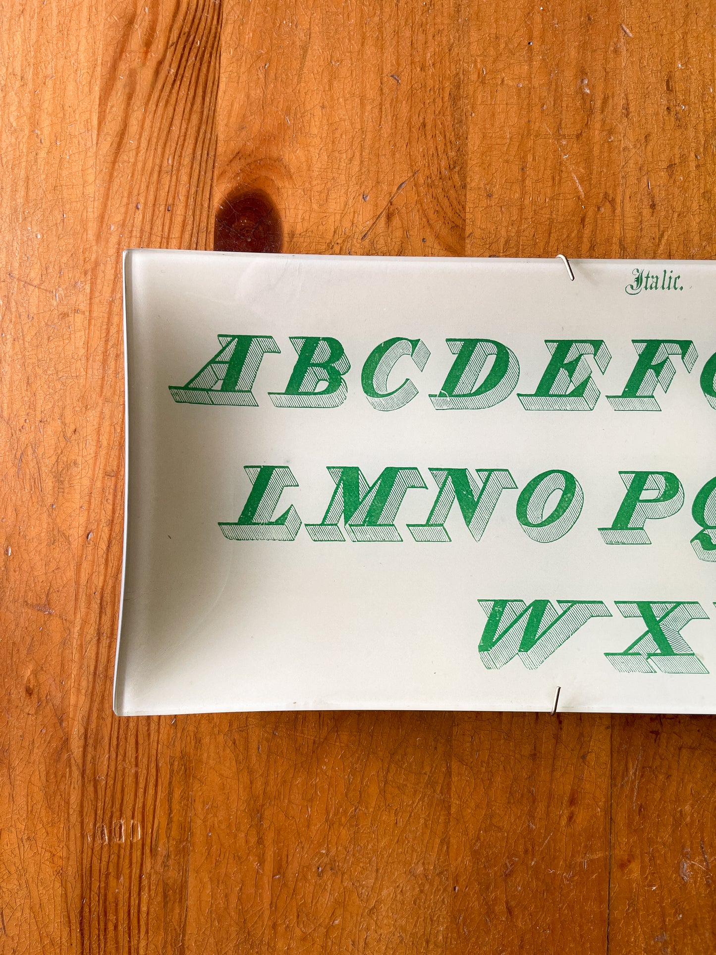 John Derian Decoupage Glass Alphabet Tray