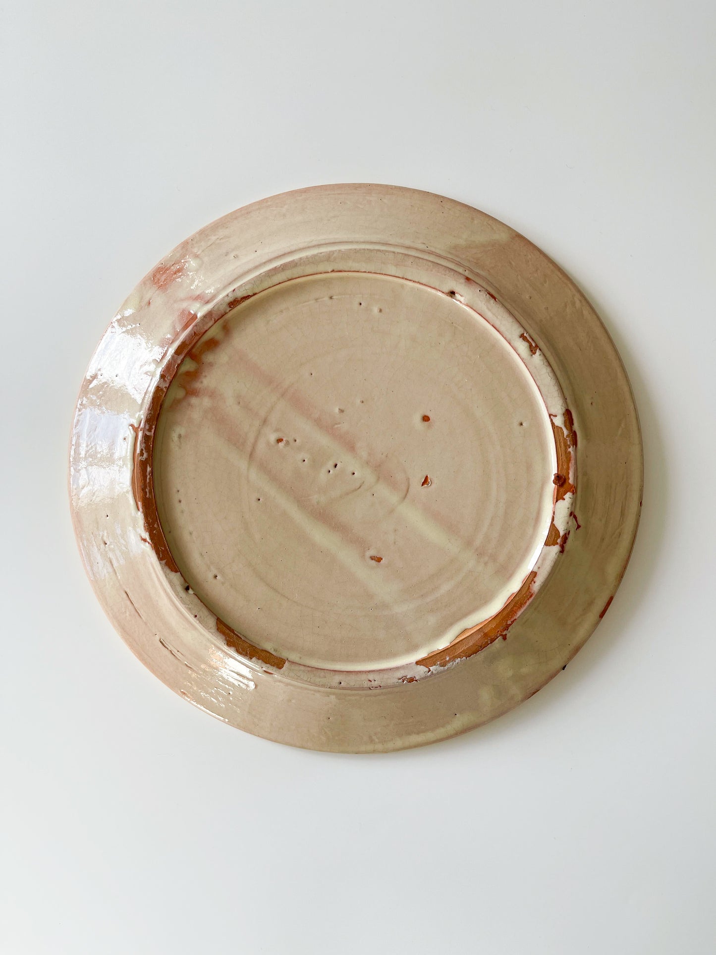 Vintage Mexican Folk Pottery Plate