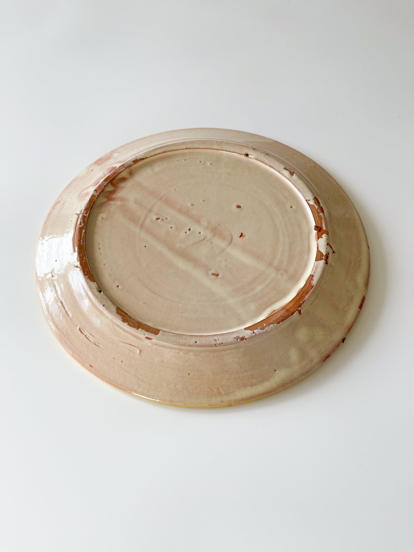 Vintage Mexican Folk Pottery Plate