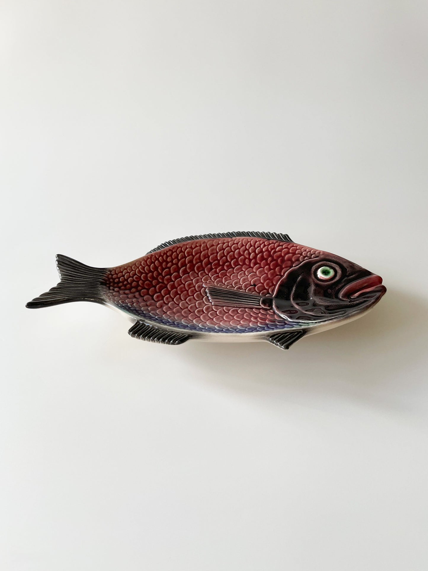 Vintage F. Mendes Portuguese Majolica Fish Platter