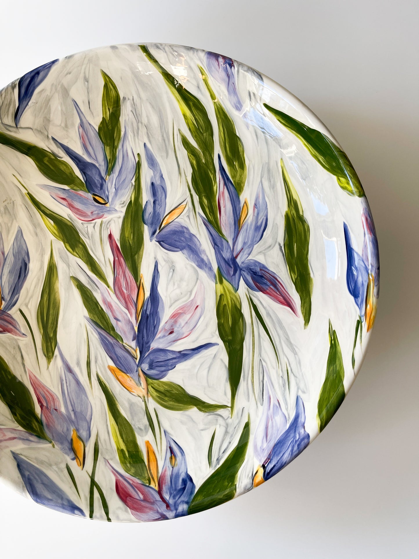 Vintage Hugo Quattrocchi Hand Painted Serving Bowl